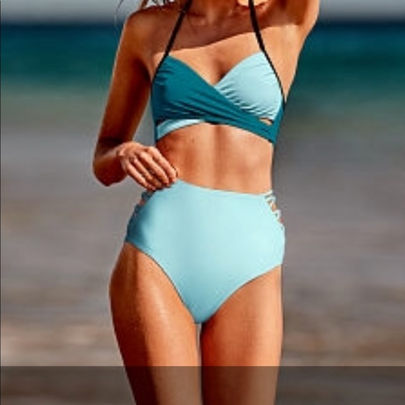 high waisted wrap bikini